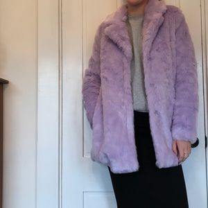 Lavender Faux Fur Coat